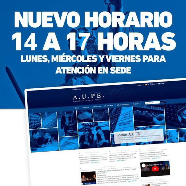 Atención al Público en AUPE Horario de 14 a 17 hs.